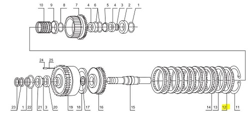 Пластина фрикционная ZL50G2-03408 Пластина фрикционная ZL50G2-03408