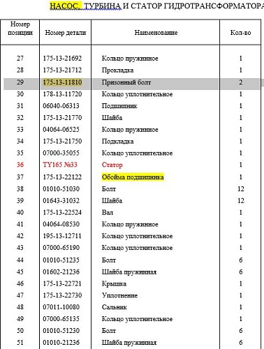 Болт 175-13-11810 Болт 175-13-11810